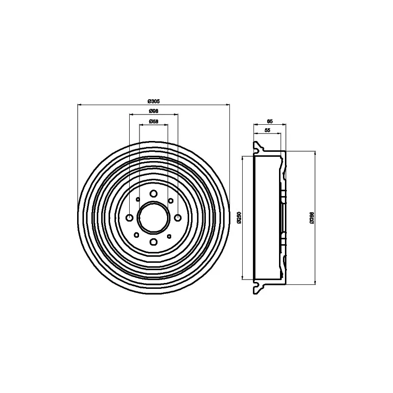 Tambour de frein TEXTAR 94021900