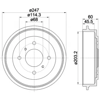 Tambour de frein TEXTAR 94023200