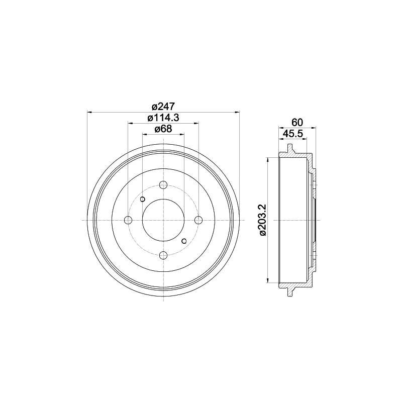 Tambour de frein TEXTAR 94023200