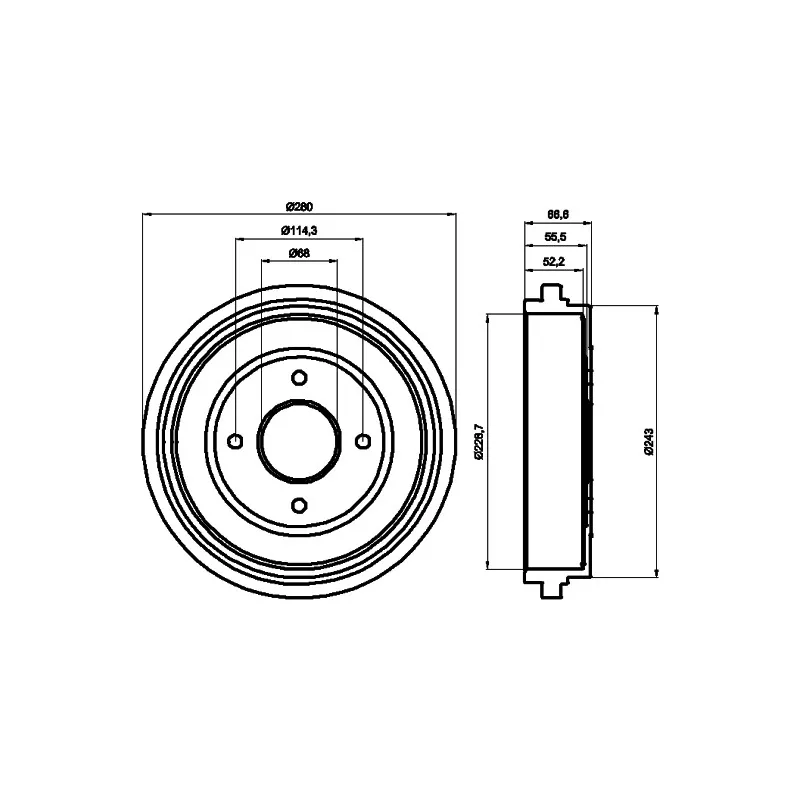Tambour de frein TEXTAR 94023300