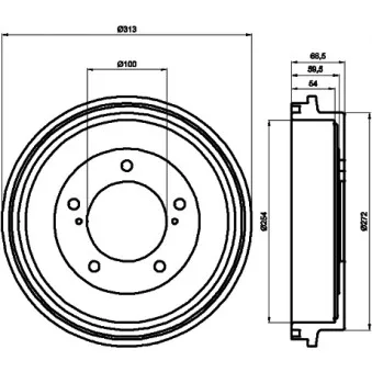Tambour de frein TEXTAR 94025400