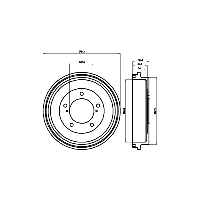 Tambour de frein TEXTAR 94025400
