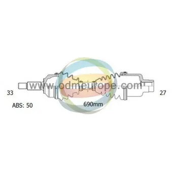 Arbre de transmission ODM-MULTIPARTS 18-221091