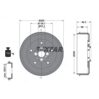 Tambour de frein TEXTAR