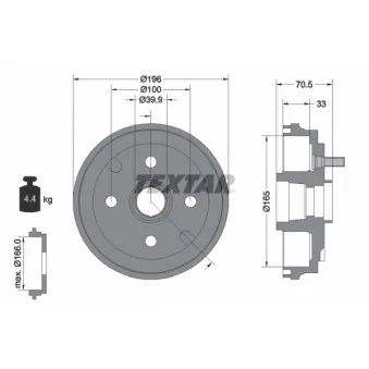 Tambour de frein TEXTAR