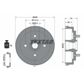 Tambour de frein TEXTAR