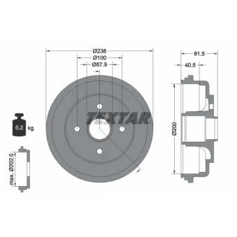 Tambour de frein TEXTAR