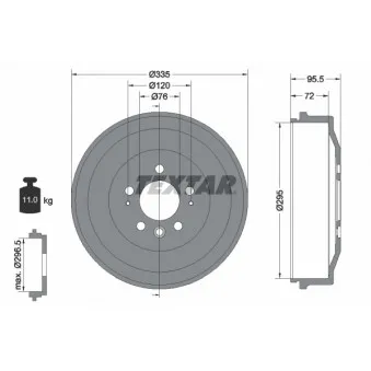 Tambour de frein TEXTAR 94043900