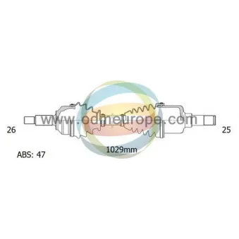 Arbre de transmission ODM-MULTIPARTS 18-222071