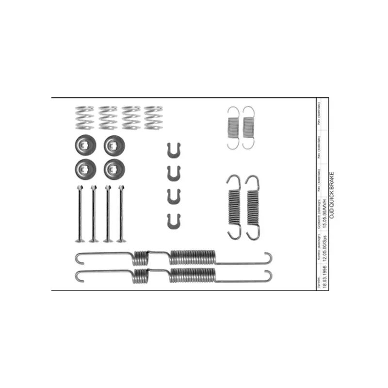 Kit d'accessoires, mâchoire de frein TEXTAR 97042100