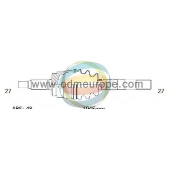 Arbre de transmission ODM-MULTIPARTS 18-226071