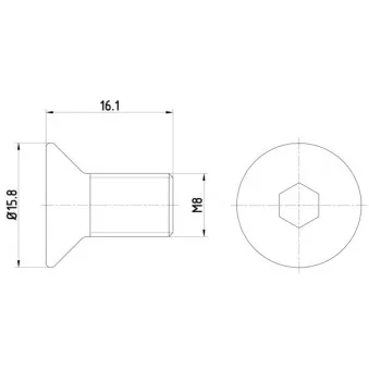 Vis, disque de frein TEXTAR TPM0006