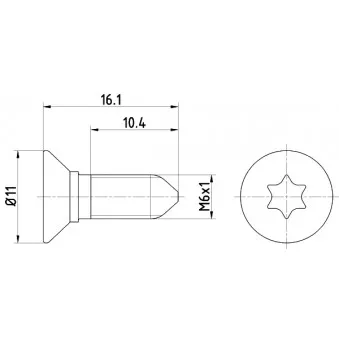 Vis, disque de frein TEXTAR TPM0008