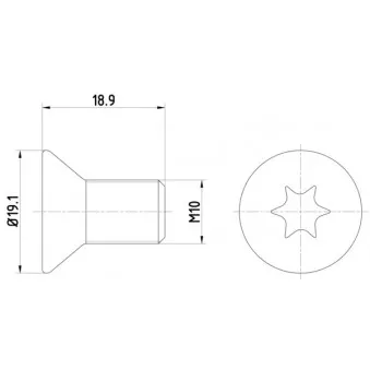 Vis, disque de frein TEXTAR TPM0010