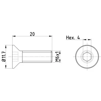 Vis, disque de frein TEXTAR TPM0015