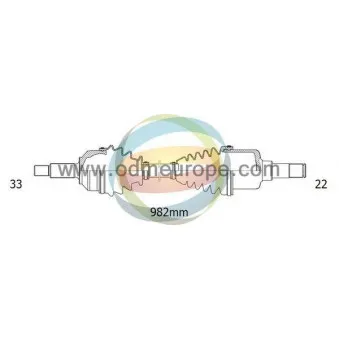 Arbre de transmission ODM-MULTIPARTS 18-232290