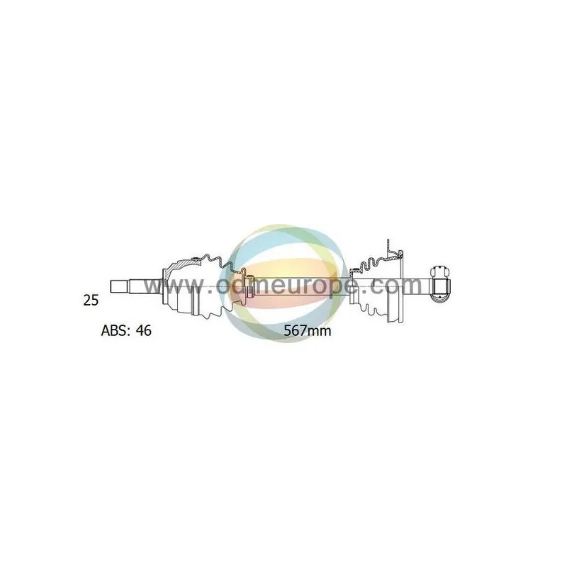 Arbre de transmission ODM-MULTIPARTS 18-251011
