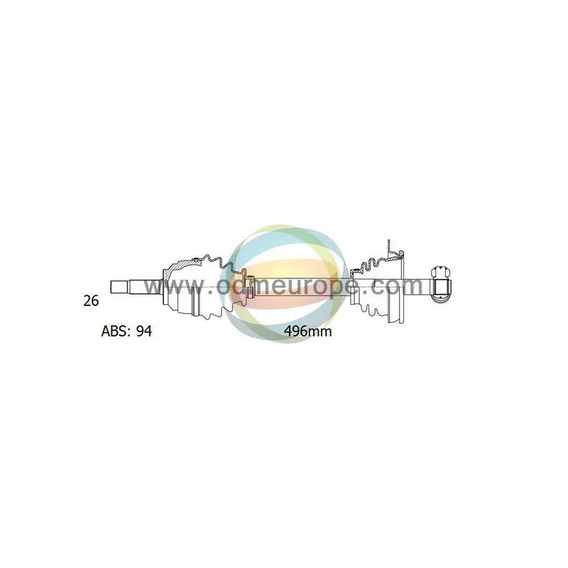 Arbre de transmission ODM-MULTIPARTS 18-253011