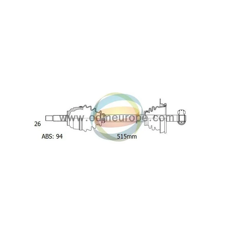 Arbre de transmission ODM-MULTIPARTS 18-253021