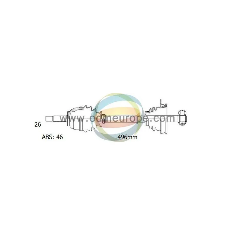 Arbre de transmission ODM-MULTIPARTS 18-253031