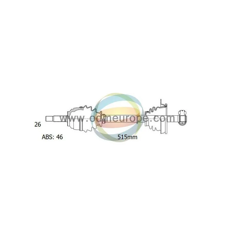Arbre de transmission ODM-MULTIPARTS 18-253041