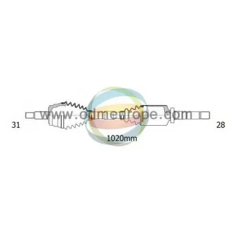 Arbre de transmission ODM-MULTIPARTS 18-272390