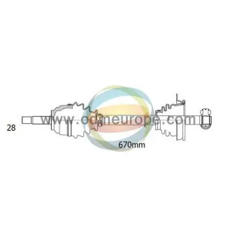 Arbre de transmission ODM-MULTIPARTS 18-291010