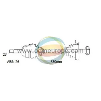 Arbre de transmission ODM-MULTIPARTS 18-291101