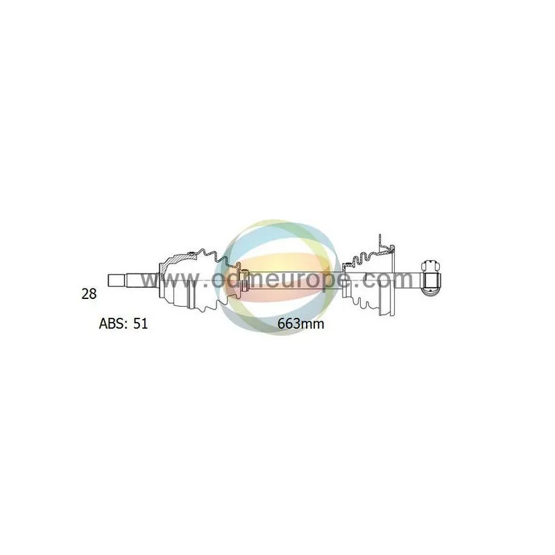 Arbre de transmission ODM-MULTIPARTS 18-291361