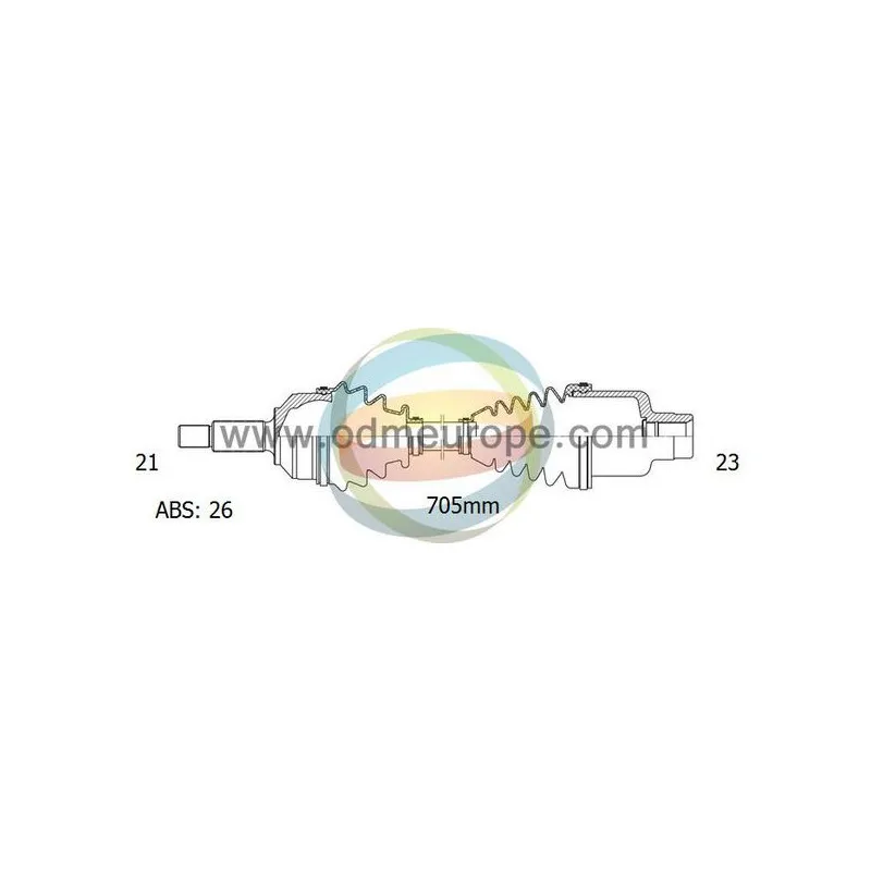 Arbre de transmission ODM-MULTIPARTS 18-292141