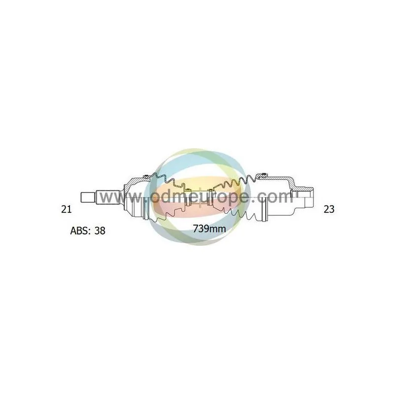 Arbre de transmission ODM-MULTIPARTS 18-292172