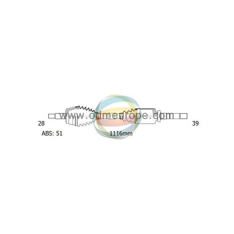 Arbre de transmission ODM-MULTIPARTS 18-292301