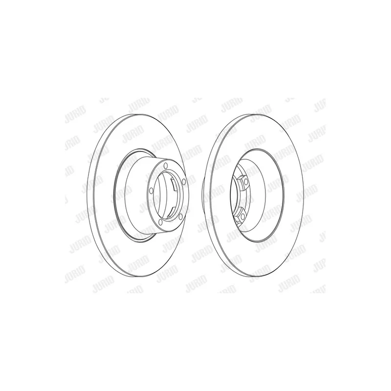 Jeu de 2 disques de frein avant JURID 561121J