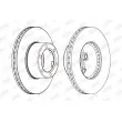 Jeu de 2 disques de frein avant JURID 561254JC - Visuel 2