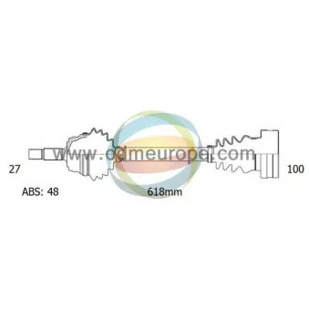 Arbre de transmission ODM-MULTIPARTS 18-341071