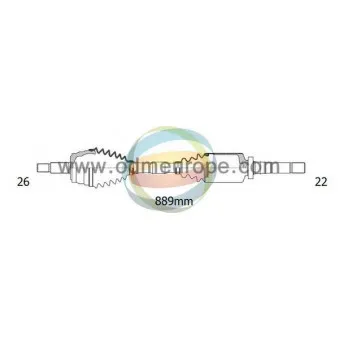 Arbre de transmission ODM-MULTIPARTS 18-342030