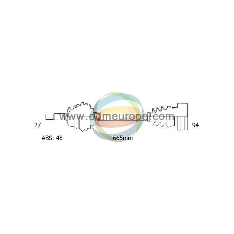 Arbre de transmission ODM-MULTIPARTS 18-342101
