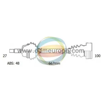 Arbre de transmission ODM-MULTIPARTS 18-342161