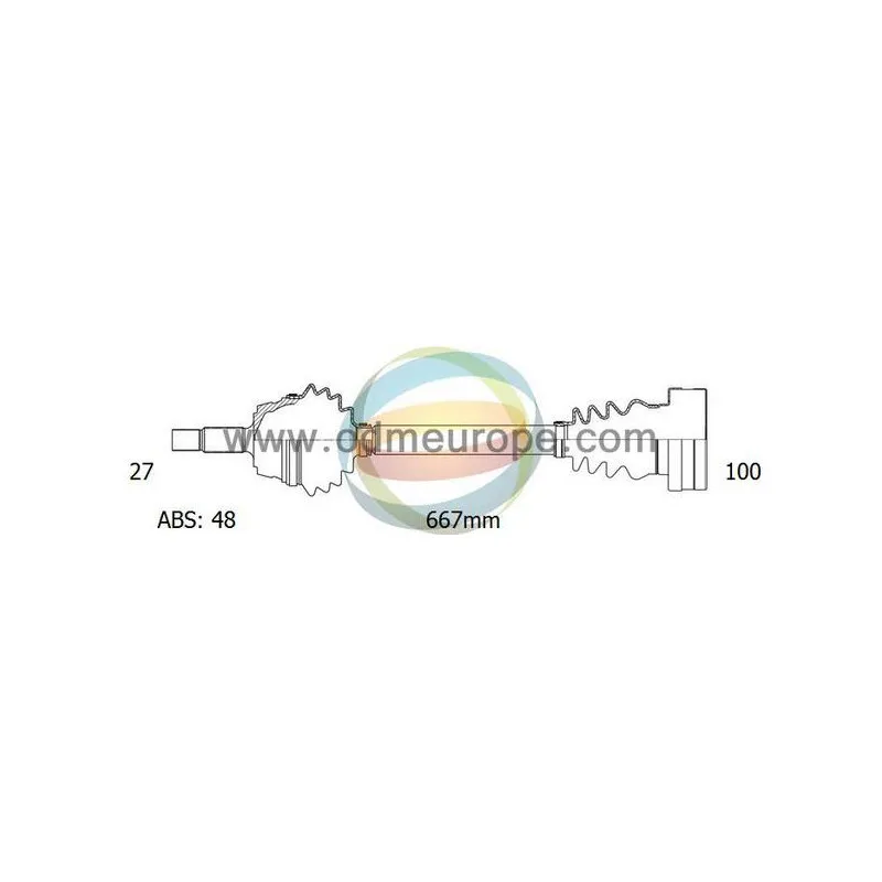 Arbre de transmission ODM-MULTIPARTS 18-342161