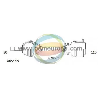 Arbre de transmission ODM-MULTIPARTS 18-342171