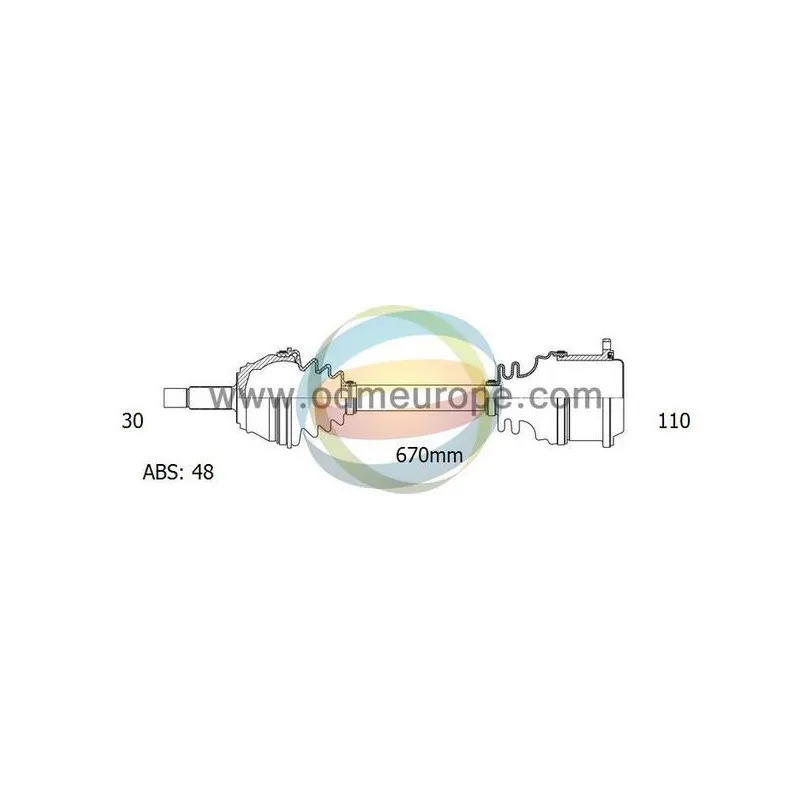 Arbre de transmission ODM-MULTIPARTS 18-342171