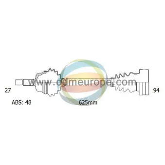 Arbre de transmission ODM-MULTIPARTS 18-343011