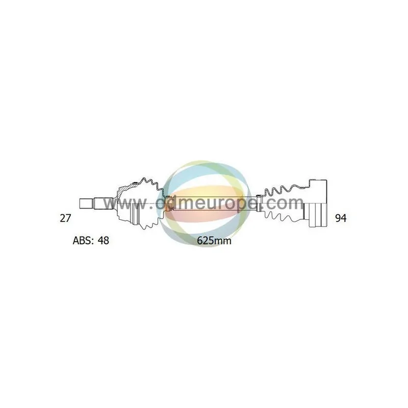Arbre de transmission ODM-MULTIPARTS 18-343011
