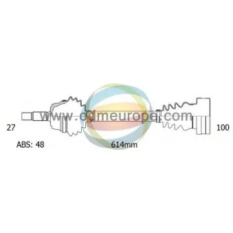 Arbre de transmission ODM-MULTIPARTS 18-343021