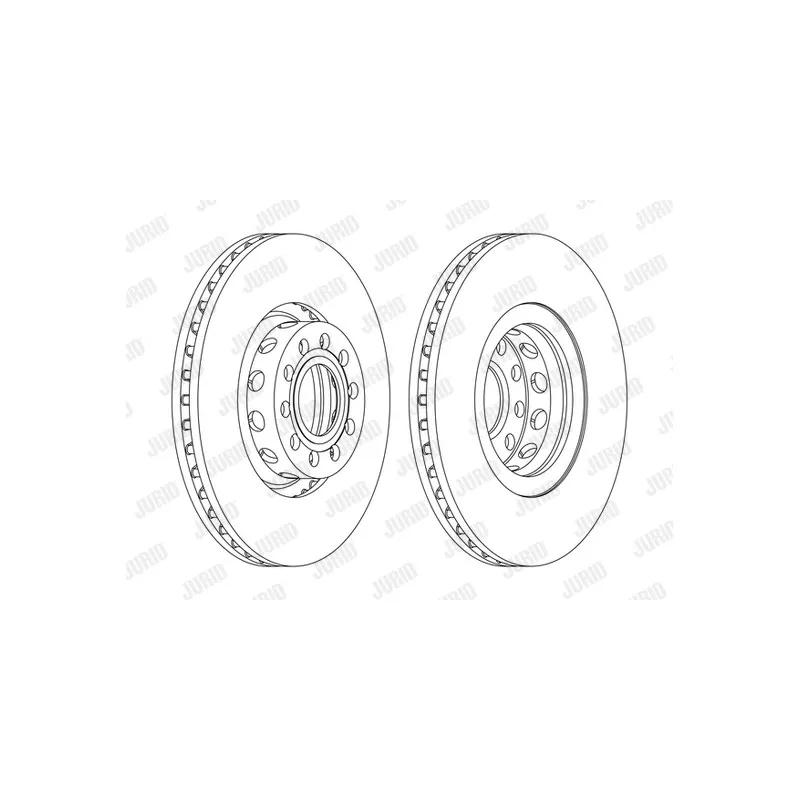 Jeu de 2 disques de frein avant JURID 562002JC-1