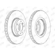 Jeu de 2 disques de frein avant JURID 562091JC - Visuel 2