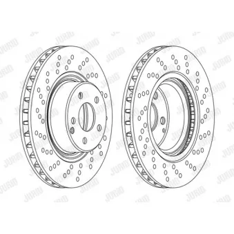 Jeu de 2 disques de frein avant JURID 562101JC-1