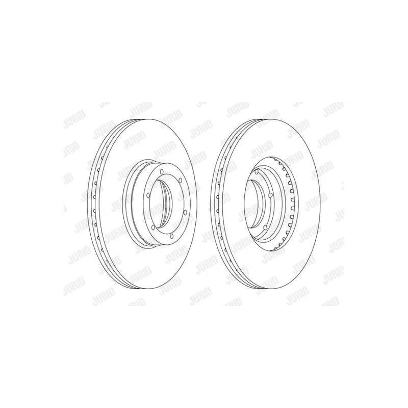 Jeu de 2 disques de frein avant JURID 562105JC