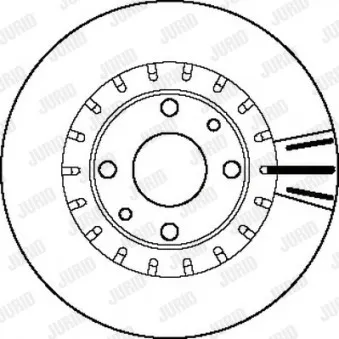 Jeu de 2 disques de frein avant JURID 562121J