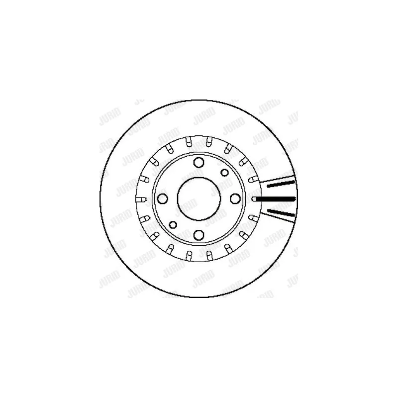 Jeu de 2 disques de frein avant JURID 562121J